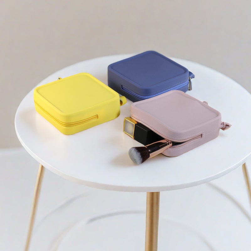 Cosmetic Bag Large Capacity Coin Purse Silicone Travel Storage Bag Ladies Earphone Small Single Custom Silicone Cosmetic Bag - Image 3